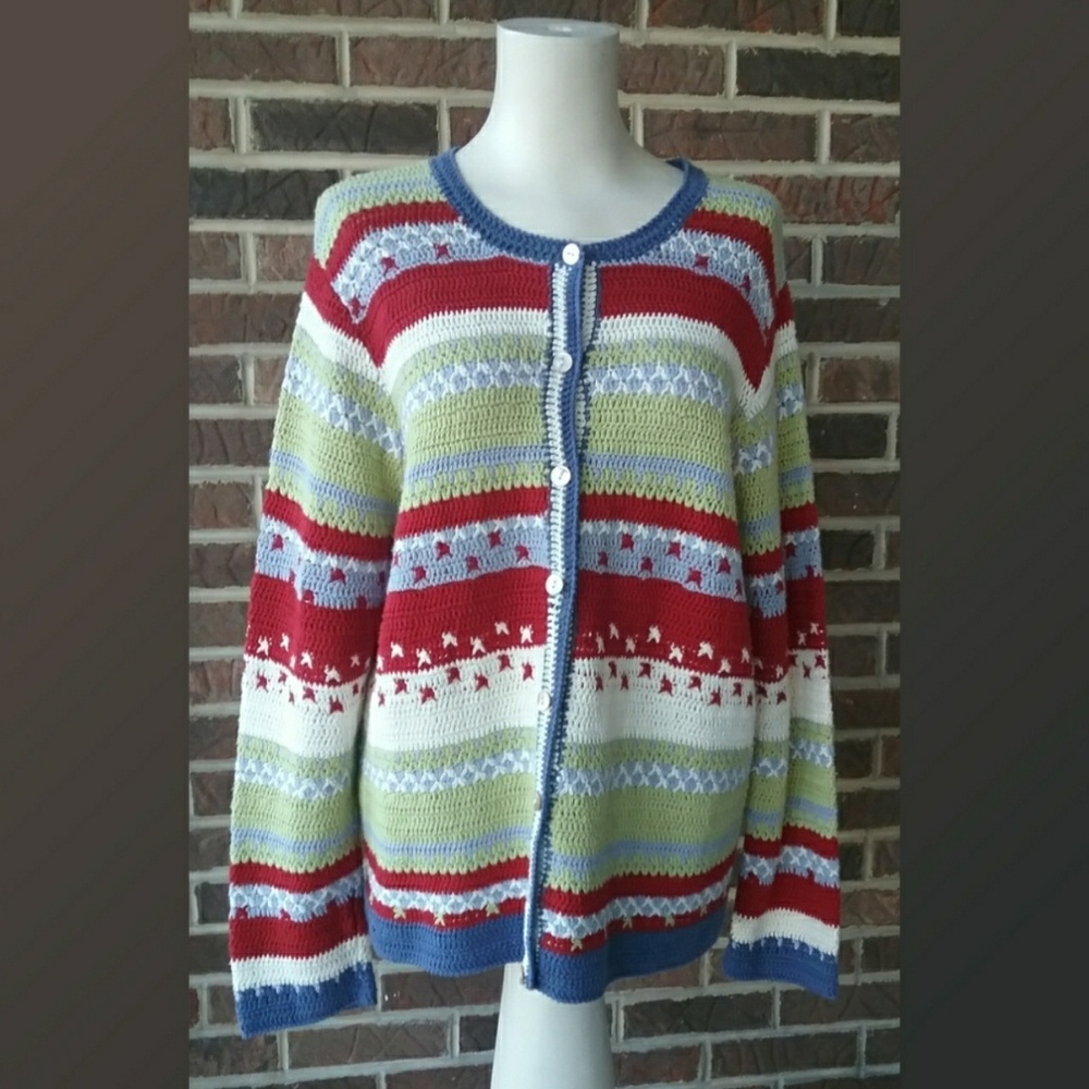 Breckenridge Vintage Stripe Cardigan Sweater